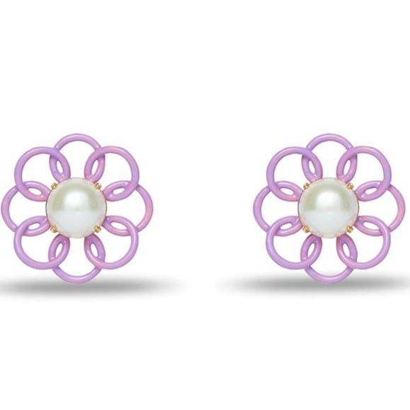 New! $125 Lele Sadoughi Marigold Button Earrings - Picture 2 of 9